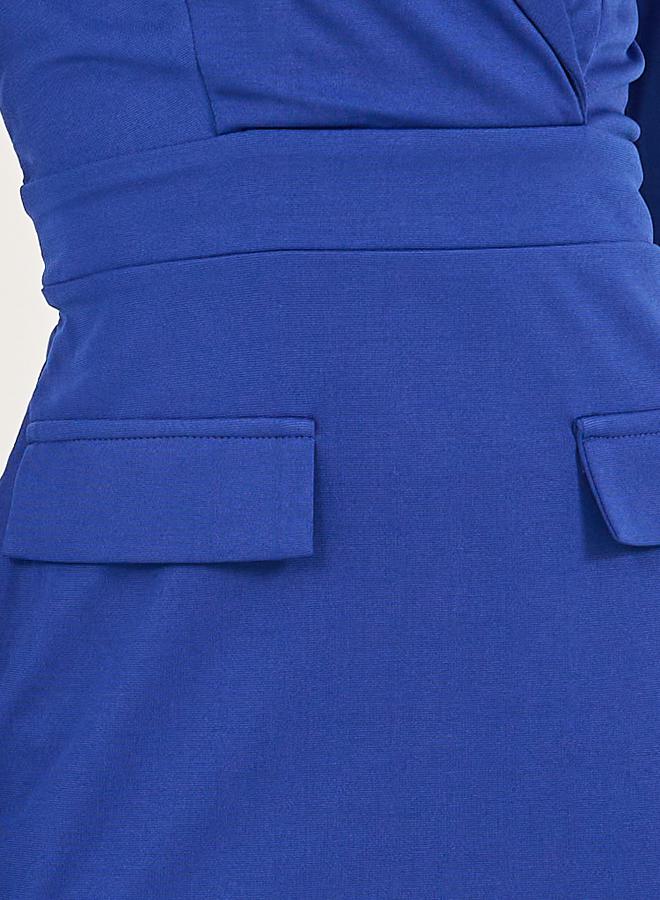 Styli Plain Long Sleeves Blazer Midi Dress  - Image 4