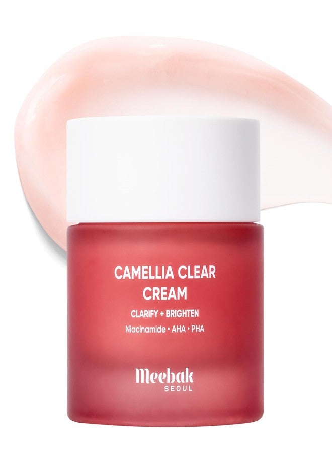 Meebak Camellia Clear Cream with 5% Niacinamide, PHA & AHA Exfoliant & Ceramides, Gentle Resurfacing Korean Moisturizer for Face, Daily Exfoliating Mandelic Acid Pore Cream, Korean Skin Care - Image 1