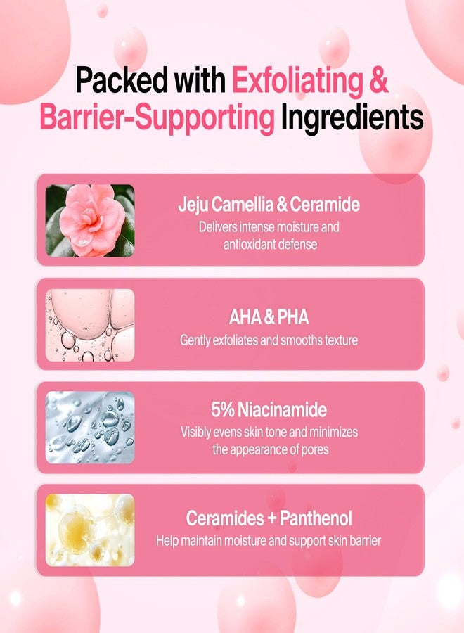 Meebak Camellia Clear Cream with 5% Niacinamide, PHA & AHA Exfoliant & Ceramides, Gentle Resurfacing Korean Moisturizer for Face, Daily Exfoliating Mandelic Acid Pore Cream, Korean Skin Care - Image 5