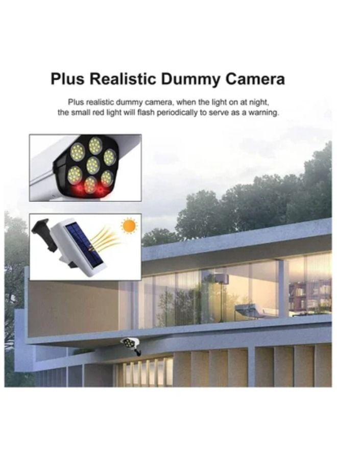 SHOPI 2 Pack Solar Wall-mounted Light with Remote Control, Auto Infrared Motion ​Sensor Light， Simulation Surveillance CCTV Light， Rotatable Angle Adjustable - Image 3