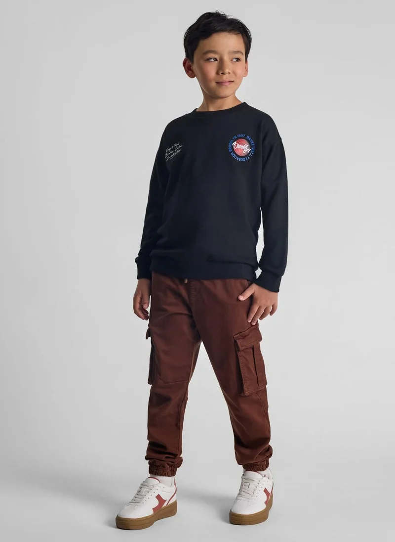 MINOTI Teen Boys Cargo Jogger Trousers with Side Pockets