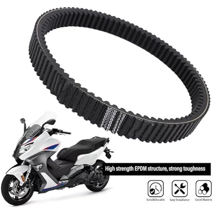 MOTORCYCLE DRIVE BELT, 24827729767 MOTORBIKE BELT DRIVE REPLACEMENT FOR C650GT C650 SPORT, PROFESSIONAL INSTALLATION, MOTORCYCLE PARTS, BLACK - Image 5