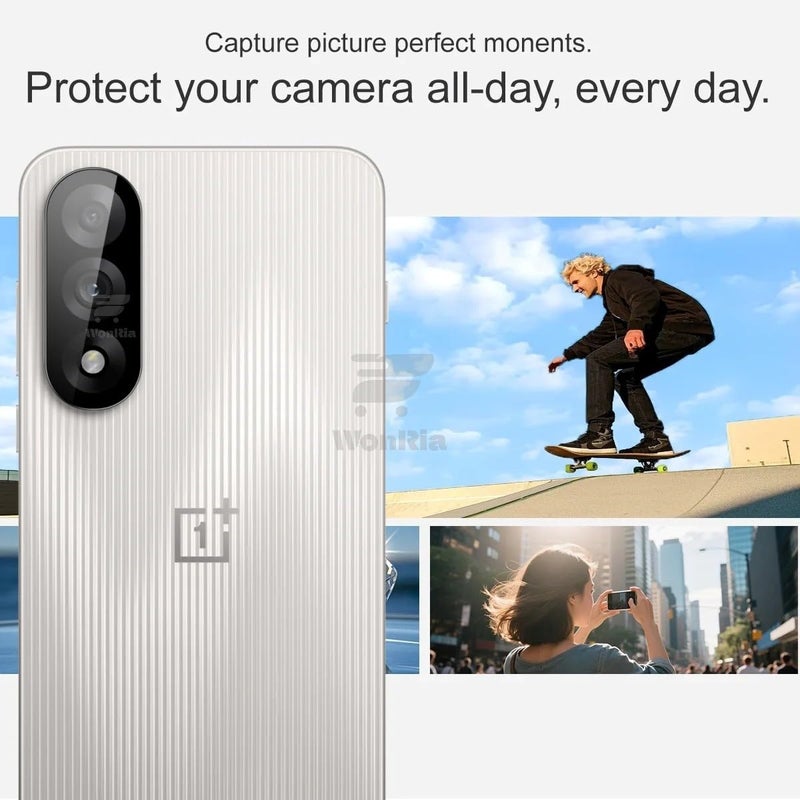 WonReza ® حزمة 1 - واقي زجاج الكاميرا الخلفية لهاتف OnePlus Nord 5 5G [3D بريميوم] واقي زجاج الكاميرا (أسود) - Image 2