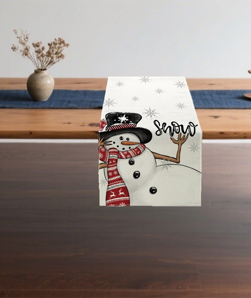 KalamkariX Christmas Table Runner, Christmas Decorate, Festive Decor for Dining Table, Table Runner for 6 Seater Dining Table, 185 x 33 cm - Image 4