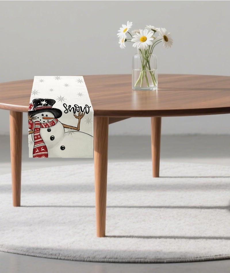 KalamkariX Christmas Table Runner, Christmas Decorate, Festive Decor for Dining Table, Table Runner for 6 Seater Dining Table, 185 x 33 cm - Image 3