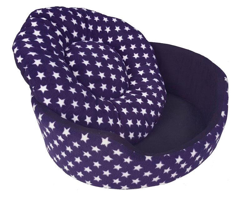 Fluffy's Luxurious Soft Navy Blue & Black Dog/Cat Bed Both Side(Export Quality)- Large - Image 2