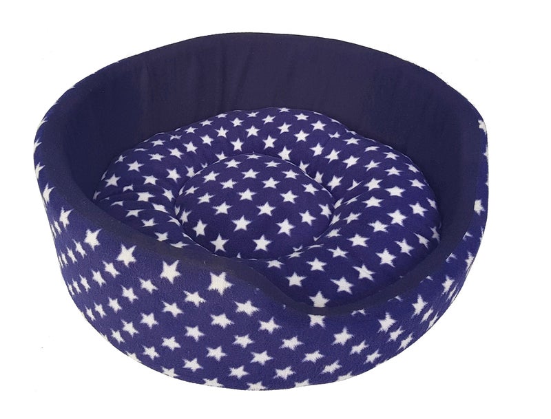 Fluffy's Luxurious Soft Navy Blue & Black Dog/Cat Bed Both Side(Export Quality)- Large - Image 5