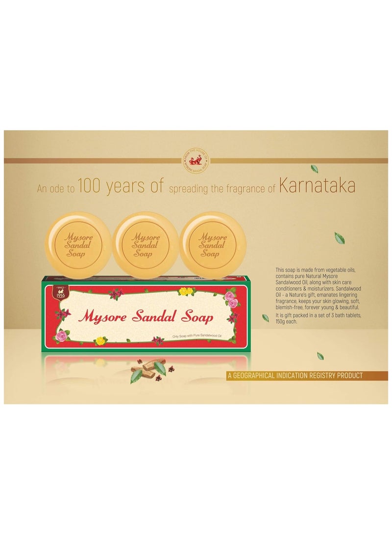 Mysore Sandal Soap, 150g (Pack of 3) - Image 4