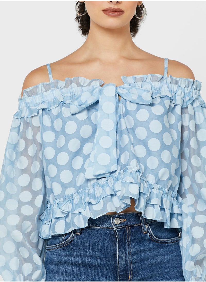 LOST INK Ruffle Off Shoulder Top  - Image 3