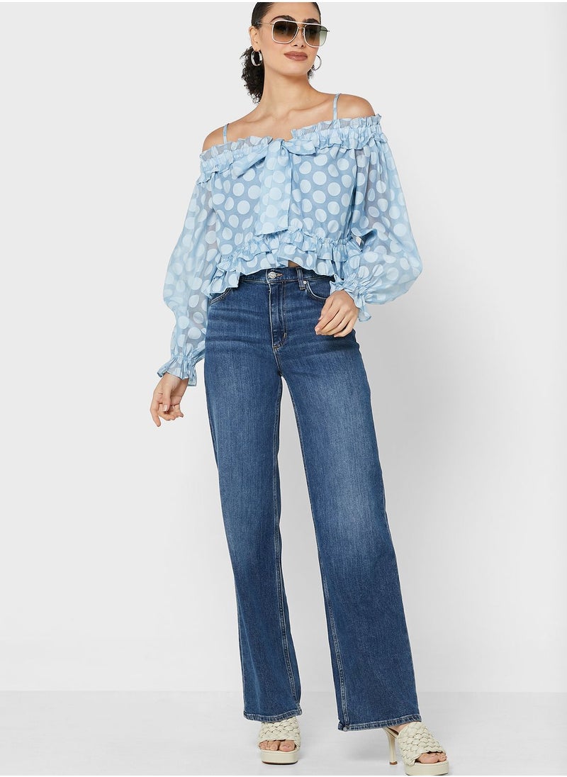 LOST INK Ruffle Off Shoulder Top  - Image 4