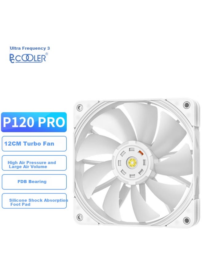Pccooler P120 Pro White 12cm Case Fan - Image 1