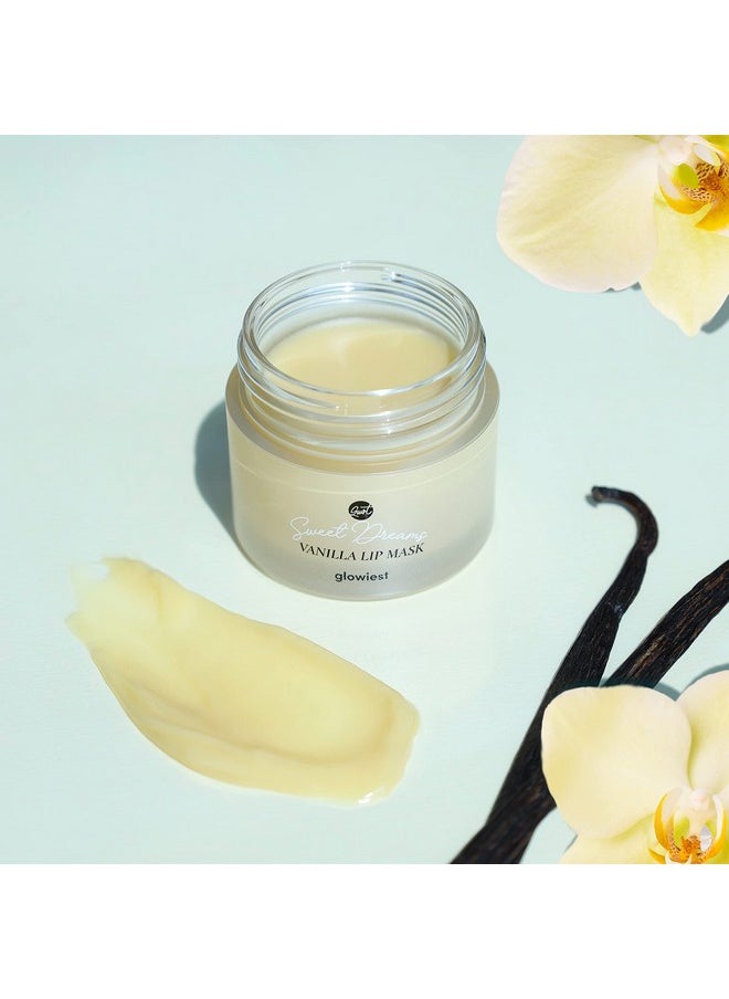 glowiest - Sweet Dreams Lip Mask: Nourishing Plumping And Hydrating Lip Balm | Vegan Lip Sleeping Mask | Hyaluronic Acids + Vitamin C + Shea Butter + Antioxidants | Vanilla 0.7 Oz. - Image 1