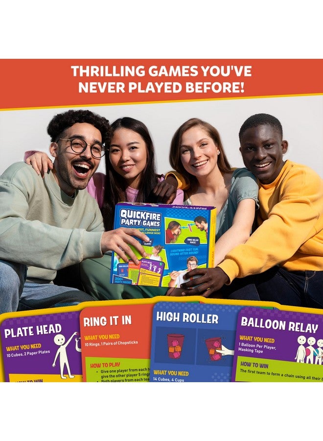 Gouda Games ألعاب الحفلات في دقيقة واحدة - أكثر من 200 قطعة، ألعاب جماعية سريعة ومضحكة للأطفال والمراهقين والبالغين، ممتعة لليالي الألعاب، أعياد الميلاد، التجمعات العائلية، اللعب في الداخل أو في الهواء الطلق - Image 5