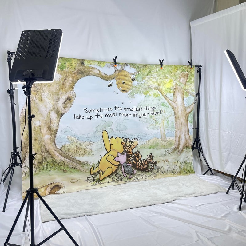 HMTFOTO 7X5ft Classic Winnie Bear Backdrop 100 Acre Hundred Acre Wood Background for Baby Shower Birthday Party Photo Props Booth - Image 4