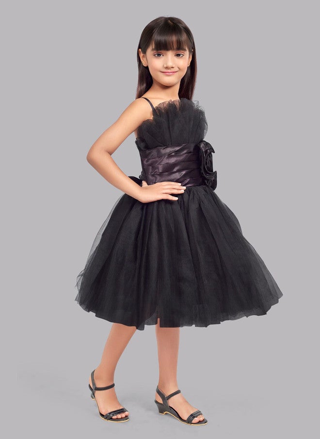 PinkChick فستان تول أسود مزخرف للفتيات - Image 3