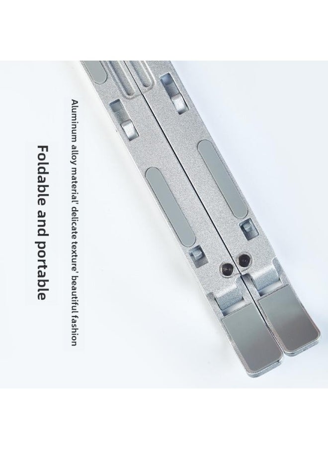 Laptop Desktop Bracket N3 Aluminum Alloy Folding Lifting Portable Base Heat Dissipation Heightening Bracket Adjustment-Color:Black - Image 3