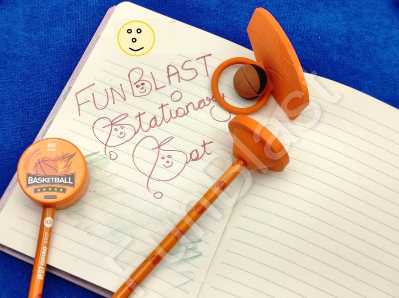 FunBlast مجموعة أدوات مكتبية بموضوع كرة السلة مجموعة أدوات مكتبية للأطفال، قلم رصاص، مبراة، مجموعة ممحاة للأطفال، الأولاد والبنات، هدية عودة عيد الميلاد مجموعة أدوات مكتبية (متعددة الألوان) - Image 5