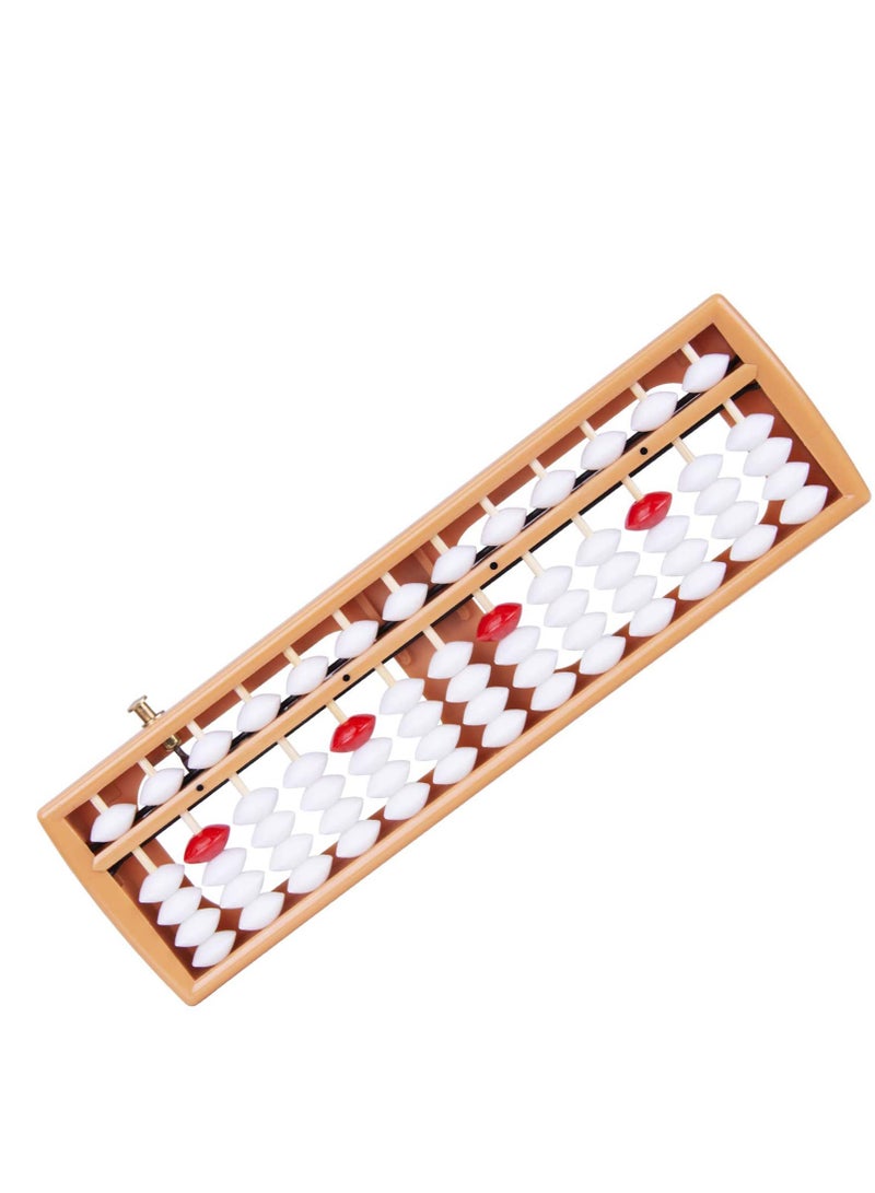 SYOSI Soroban plastic abacus with 13 rows Chinese calculator counting tool with reset button - Image 1