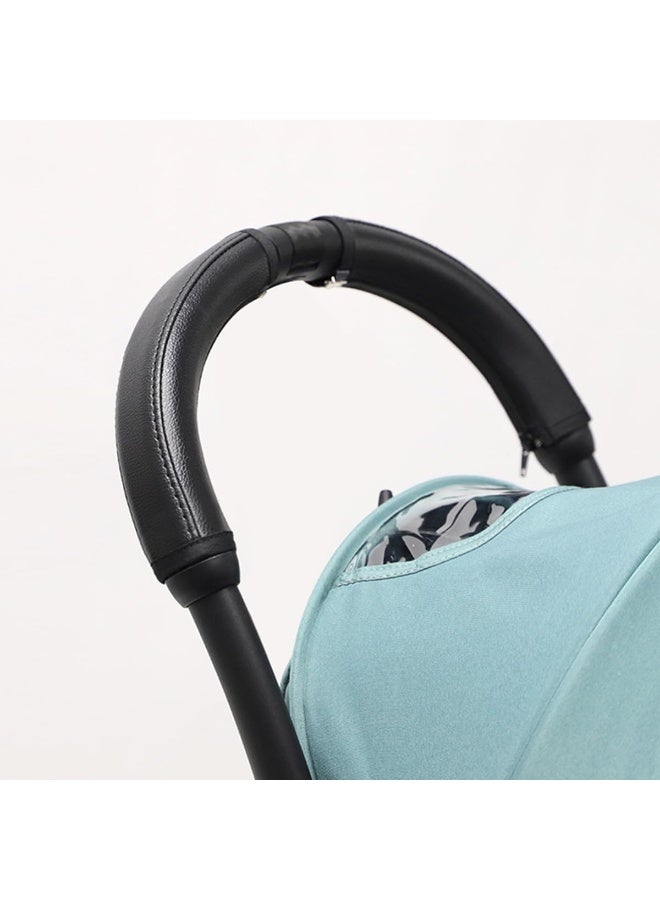 ROMIRUS Stroller Handle Sleeve Cover of Handlebar Compatible with YOYO3 Stroller Bumper Bar Accessories Zipper Open, Vegan Leather Black - Image 3