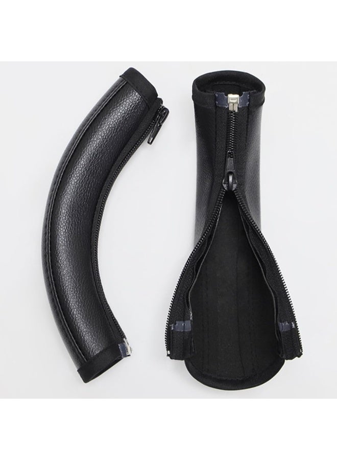 ROMIRUS Stroller Handle Sleeve Cover of Handlebar Compatible with YOYO3 Stroller Bumper Bar Accessories Zipper Open, Vegan Leather Black - Image 5