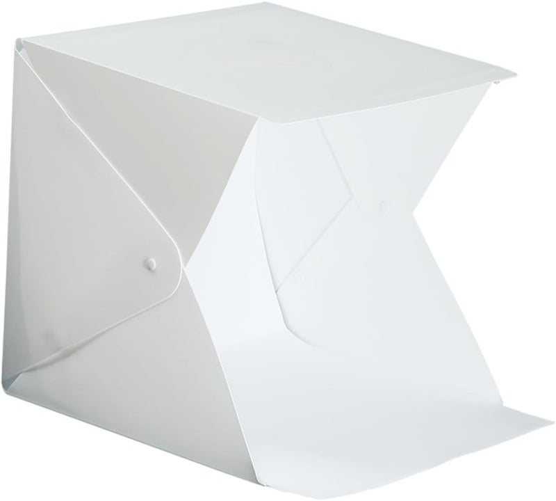 Kichvoe 20cm Mini Folding Photography Light Tent Portable LED Photo Light Box with Dual-Color Backdrops for Product Shooting and Display - Image 1