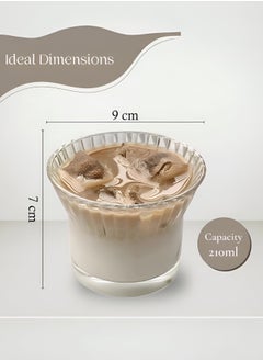 Mida Double-walled glass mug, 210 ml, perfect for cold beverages such as iced coffee, juice, and water.  - Image 5