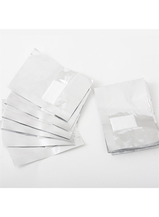 Ucanbe 100PCS Nail Polish Remover Foil Wraps – Pre-Cut Aluminum Foil with Cotton Pads for Easy Gel Polish Removal, Salon & Home Use - Image 2