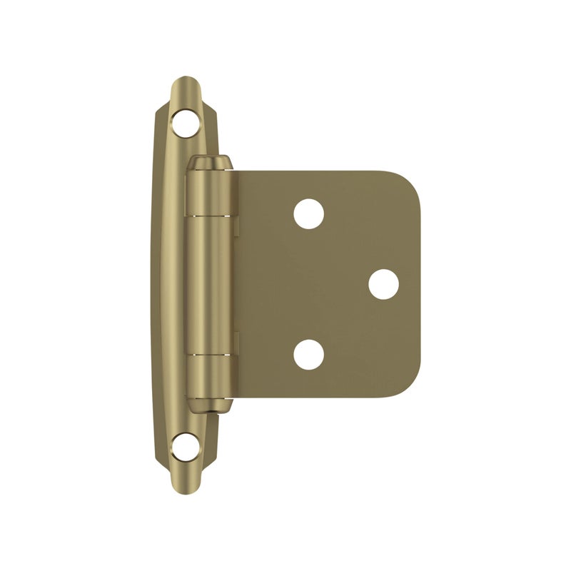 Amerock BPR3429BBZ | Cabinet Hinge | Variable Overlay Self Closing Face Mount | Golden Champagne | Kitchen Cabinet Door Hinge | 1 Pair/2 Pack | Functional Hardware - Image 1