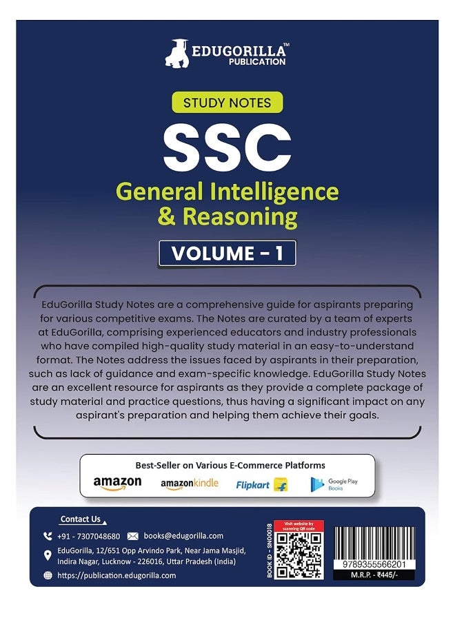 Study Notes for General Intelligence and Reasoning (Vol 1) - Topicwise Notes for CGL, CHSL, SSC MTS, CPO and Other SSC Exams with Solved MCQs  - Image 2