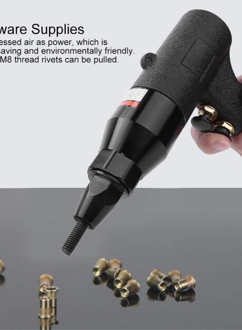 GGOOT Rivet Nut Tool M8-M10 Threaded Screw Adapter, Pneumatic Riveting Nut Tool for Rivet Gun, Compatible with Pneumatic Rivet Nut Gun and Air Riveting Tool, Hardware Supplies - Image 5