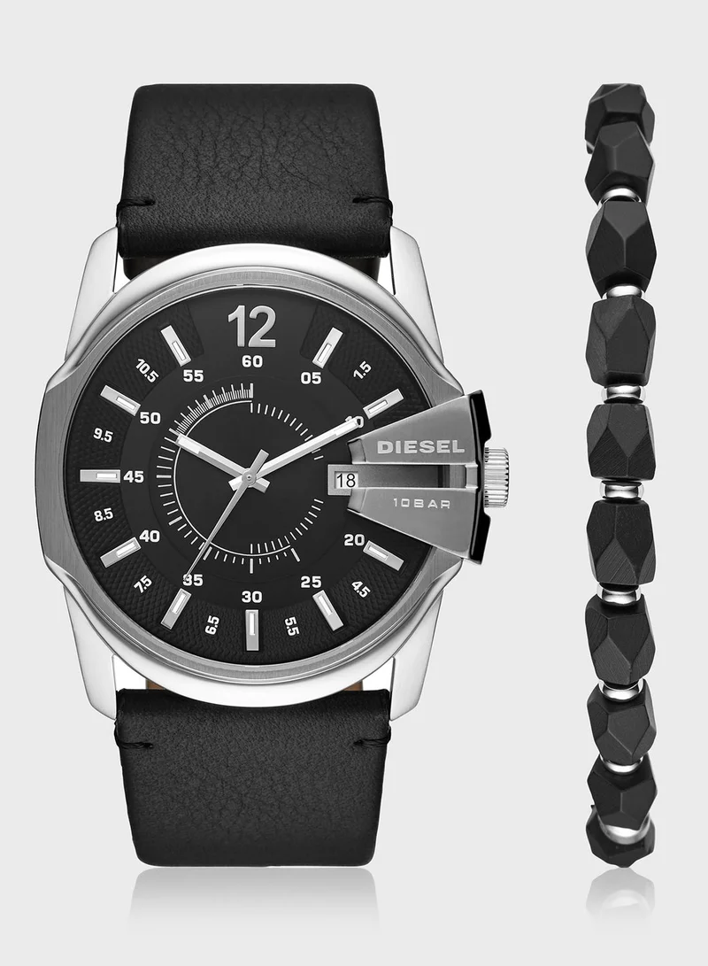 DIESEL DZ1907 Analog Watch + Beaded Bracelet