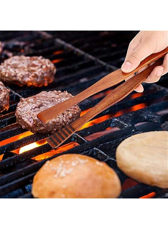 Wooden Buffet Food Tongs for Kitchen Bread Salad BBQ Serving Tool  - Image 4