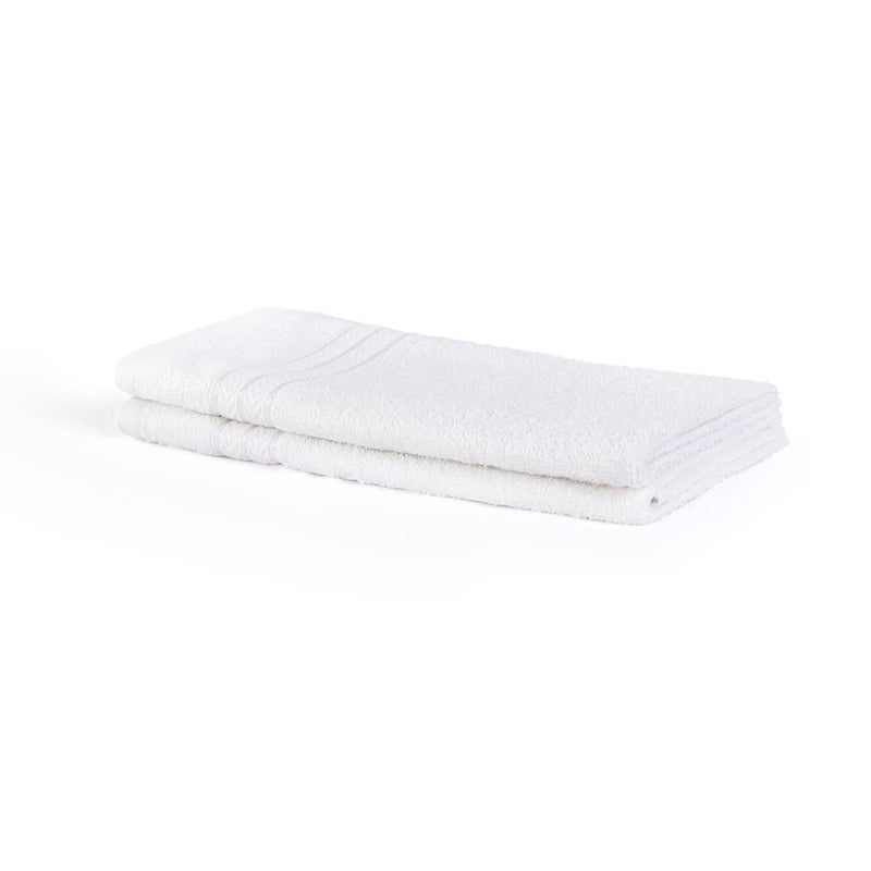 Layers 100% Cotton Hand Towel, 400 GSM (White, Solid Pattern) Tuscany Collection, Light Weight, Zero Twist, Moisture Absorbent, Quick Dry Towel, Bathroom Accessories (Pack of 2) - Image 3