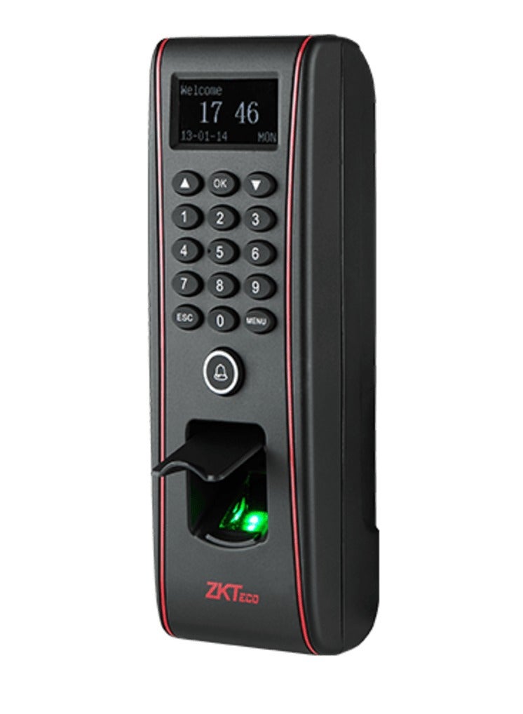 زد كيه تيكو جهاز التحكم في الوصول بالبصمة والتوقيت المعتمد على تقنية IP من ZKTeco TF1700 – مقاوم للماء IP65، يتسع لـ 2200 بصمة، 50000 سجل، دعم RFID، اتصالات TCP/IP و RS485، مع ريلاي مدمج للتحكم في الأبواب - Image 2