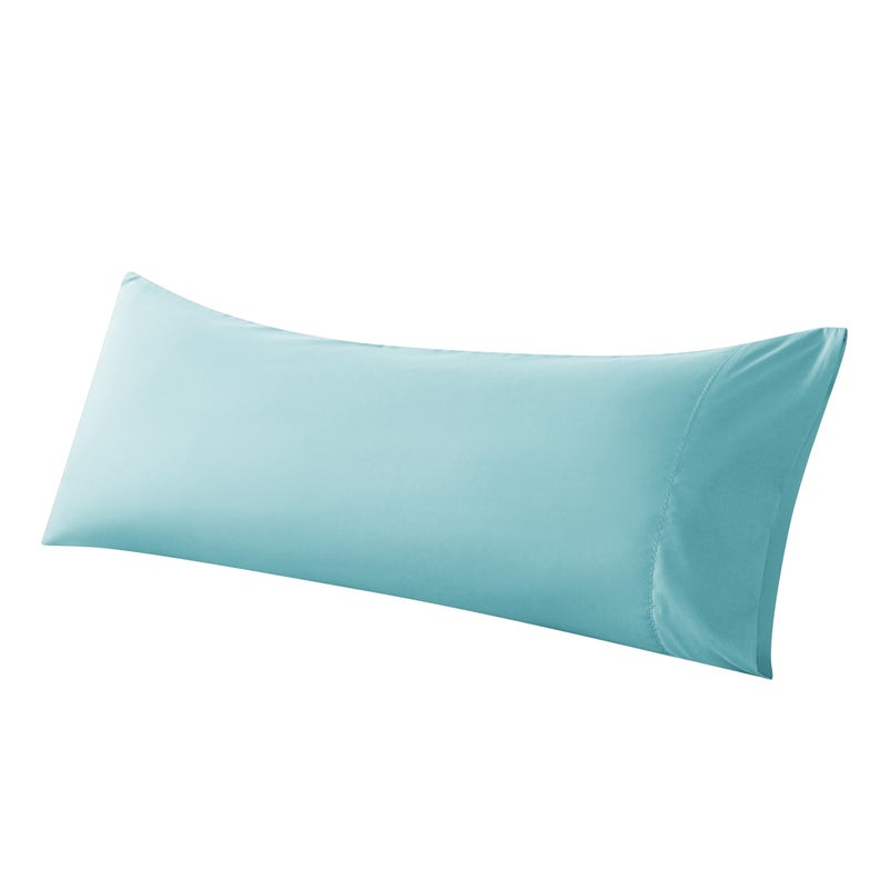 Whatsbedding Body Pillow Cover  Ultra Soft Microfiber Pillowcases  Breathable Long Pillow Case  Envelope Closure - Light Blue (20X54 Inch) - Image 1