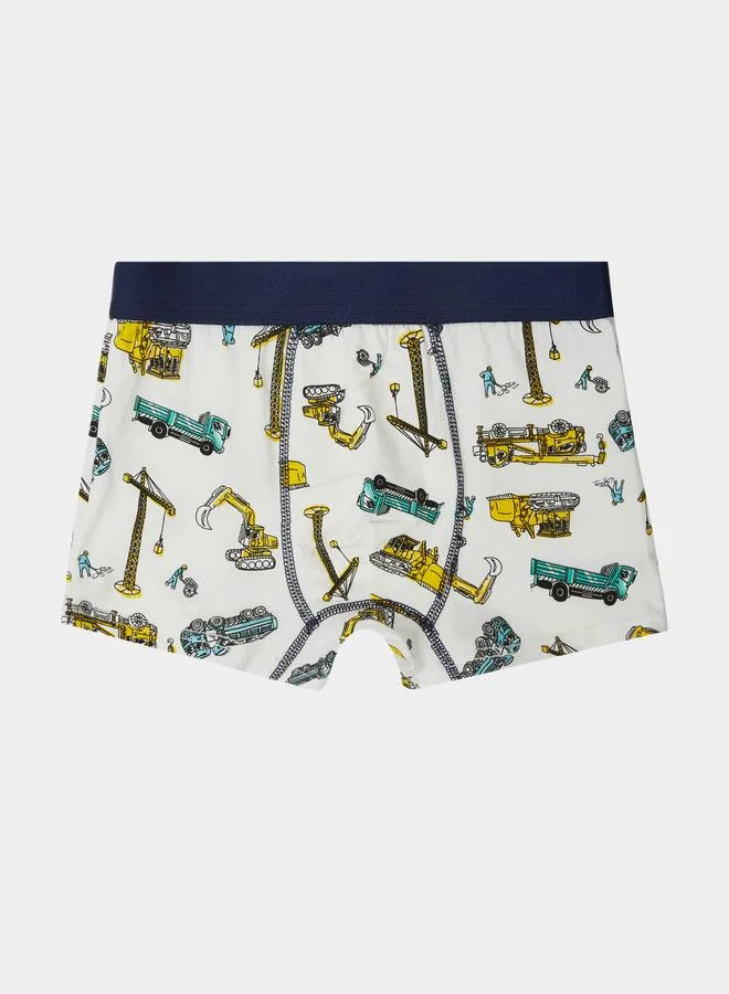 Styli Pack of 4 - Teen Boys Graphic Print Cotton Boxer