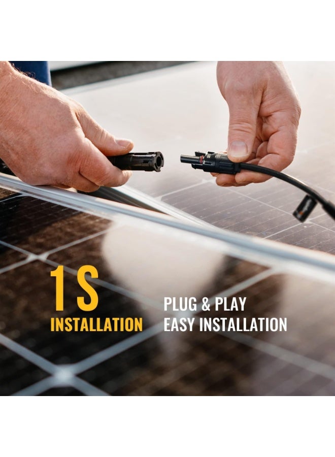 Solar Connectors Y Branch Parallel Adapter Cable Wire Plug Tool Kit for Solar Panel, Power Solar Cable for Solar Panel, 30A 1000V Y-Branch Cable, Y Parallel Solar Wire in Pair (1*M/FF+ - Image 4