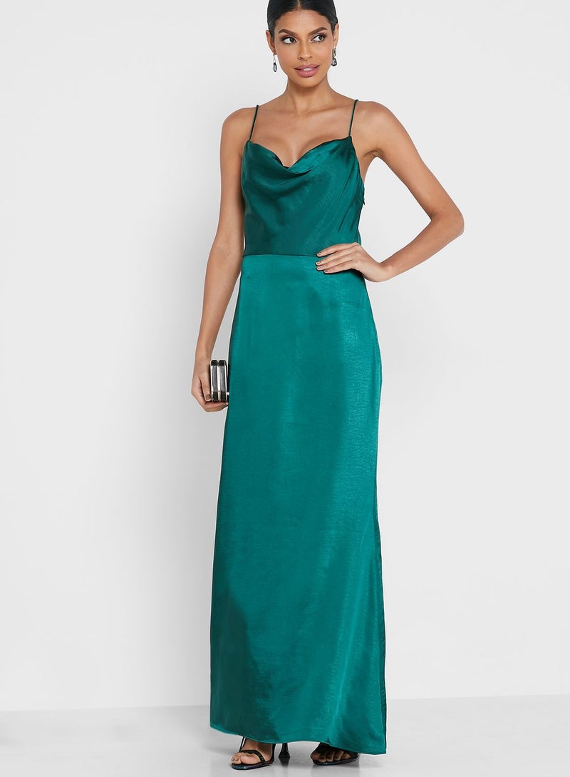 True Decadence Satin Cowl Maxi Dress  - Image 4