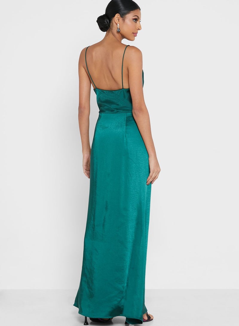 True Decadence Satin Cowl Maxi Dress  - Image 2