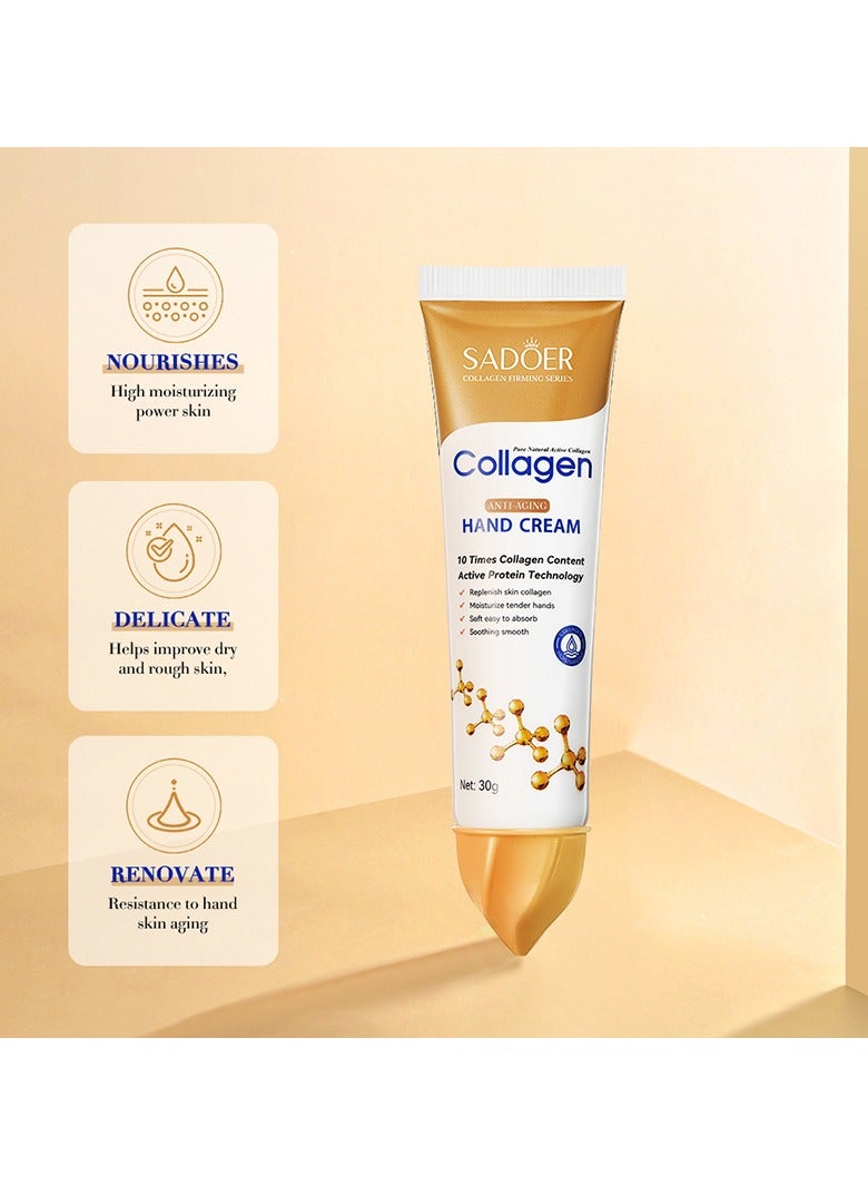 SADOER Collagen Anti-Aging Face Serum Collagen Anti-Aging Firming Gel Collagen Hand Cream - Image 4