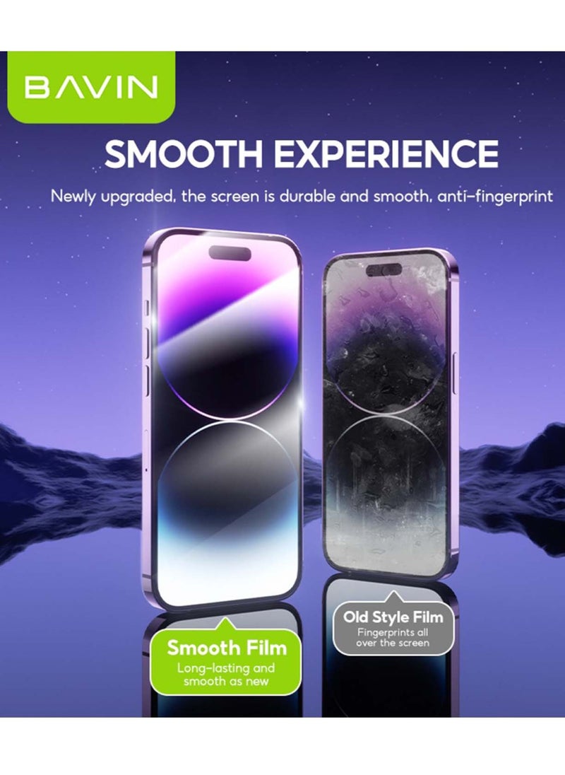BAVIN Full Cover Tempered Glass Screen Protector with Automatic Alignment Tool for Apple iPhone 14 Plus  – Easy Installation Anti Bubbles