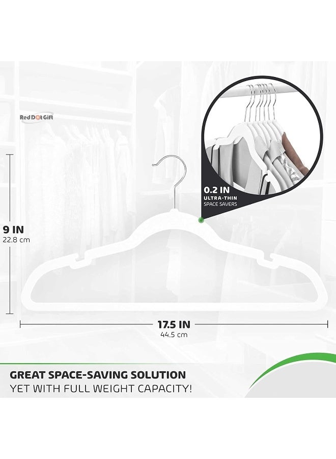 Red Dot Gift® Velvet Clothes Hangers 45cm Heavy Duty Durable Coat and Clothes Hangers - Image 2