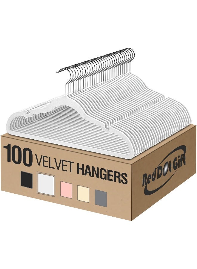 Red Dot Gift® Velvet Clothes Hangers 45cm Heavy Duty Durable Coat and Clothes Hangers - Image 1