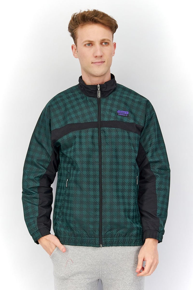 adidas Originals Men Sportswear Fit RYV Track Jacket, Green and Black  - Image 1