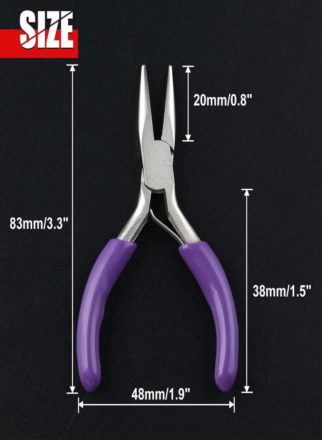 GOLD DEER 3 Inches Chain Nose Pliers Mini Needle-Nose Pliers Miniature Pocket Plier Mini Jewelry Pliers For Jewelry Making Bending Wire Small Object Gripping Diy Craft Hobby Supplies - Image 3