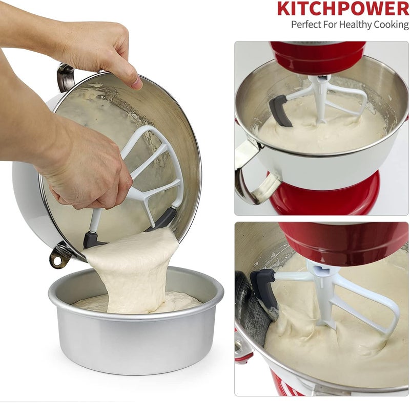 KITCHPOWER 6 Quart Flex Edge Beater for KitchenAid Bowl-Lift Stand Mixers, Kitchenaid Paddle Attachment Mixer Accessory - Image 3