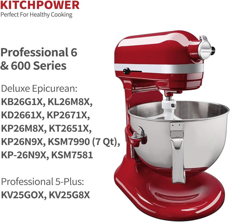 KITCHPOWER 6 Quart Flex Edge Beater for KitchenAid Bowl-Lift Stand Mixers, Kitchenaid Paddle Attachment Mixer Accessory - Image 4
