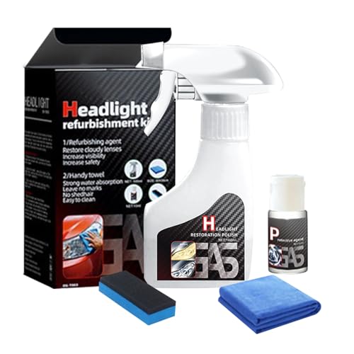 Flaurix Headlight Restoration KitAutomotive Headlight Restoration FluidHeadlight CleanerHeadlight Refurbishing AgentMultifunctional Car Headlight Polishing for All Vehicle Types - Image 1