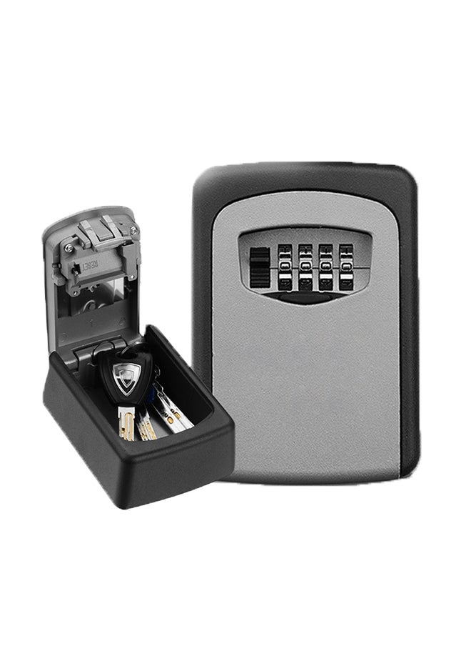 Generic 4-Piece Wall Mounted Storage Lock Box Grey/Black  - Image 1