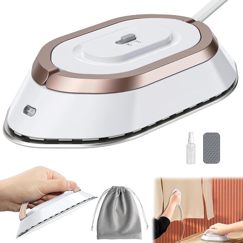 BRAINLE BRAINLE Portable Iron for Clothes Travelling Compact Iron Foldable Lightweight Dual Voltage 120V220V Handheld Micro Ironing Machine Small Iron Box for Travel Ideal for Compact Use - Image 1